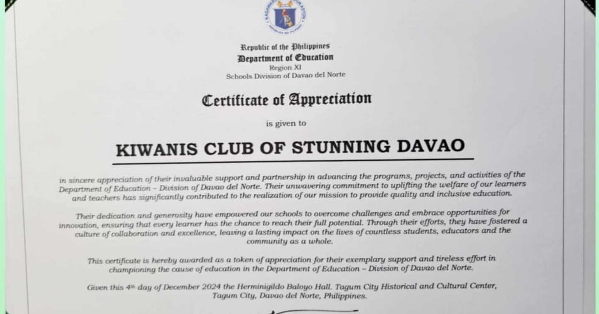 KINADUYUWAN (Araw ng Pagkilala)