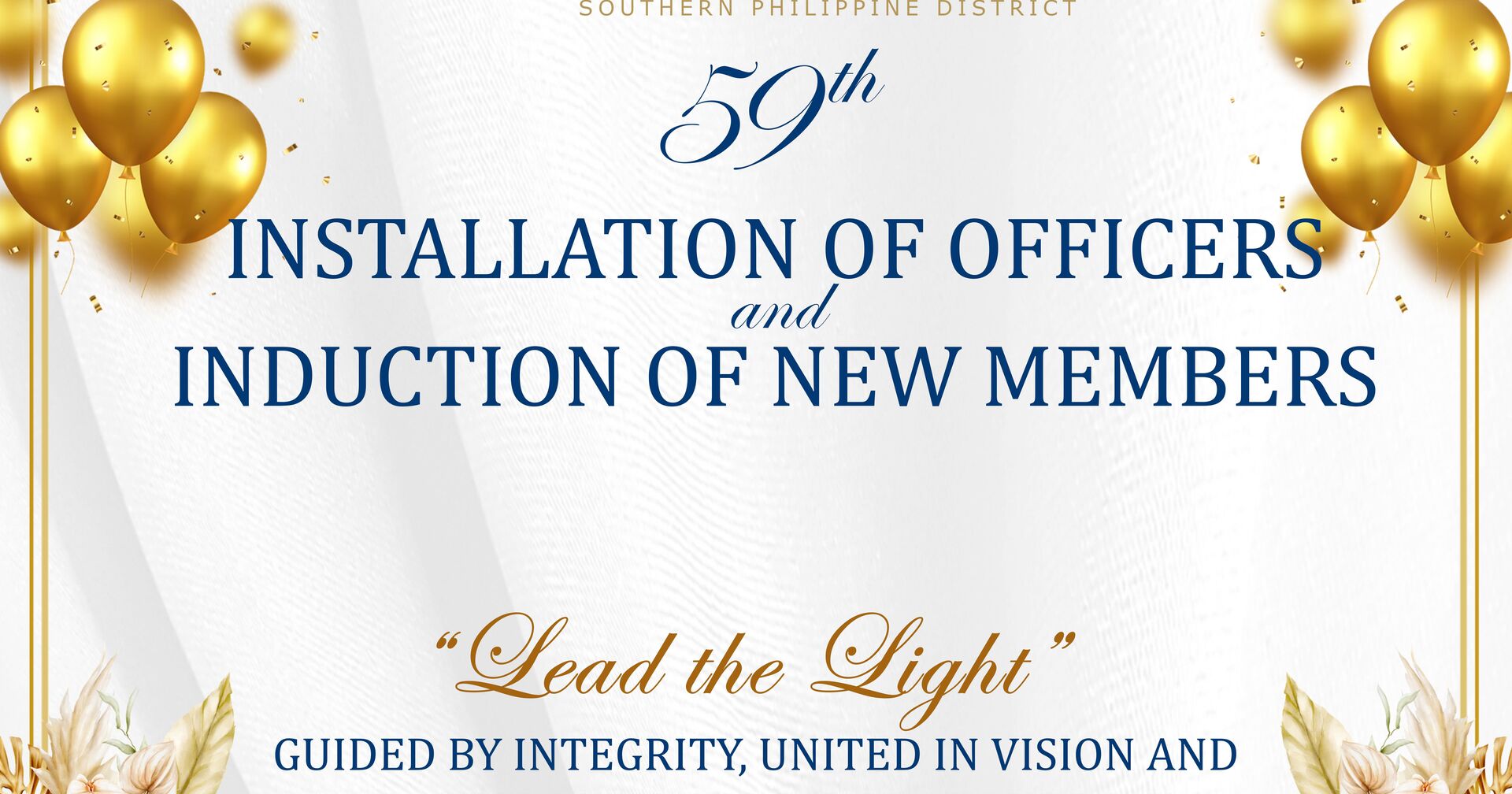 59th Installation of Officer and Induction of New Members